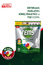 Tems Kokulu Tablet Bulaşık Makinesi Deterjanı 36 Adet