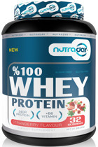 Nutraday Çilekli Whey Protein Protein Tozu 976 gr