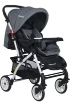 TommyBaby AL-2 Eagle Gold Çift Yönlü Katlanabilir 360 Derece Dönen Tam Yatar Kabin Tipi Puset Bebek Arabası Füme