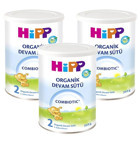 Hipp Combiotic Laktozlu Tahılsız Glutensiz Organik Probiyotikli 2 Numara Devam Sütü 3x350 gr