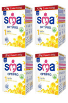 Sma Optipro Laktozlu Probiyotikli 1 Numara Bebek Sütü 4x1.2 kg