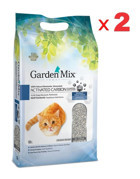 Garden Mix Topaklanan İnce Taneli Aktif Karbonlu Bentonit Kedi Kumu 2x10 lt