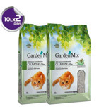 Garden Mix Marsilya Sabun Kokulu Topaklanan İnce Taneli Bentonit Kedi Kumu 2x10 lt