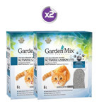 Garden Mix Topaklanan İnce Taneli Aktif Karbonlu Bentonit Kedi Kumu 2x6 lt