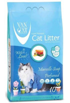 Van Cat Marsilya Sabun Kokulu Topaklanan İnce Taneli Bentonit Kedi Kumu 10 kg