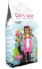Cat's Way Bebek Pudrası Kokulu Topaklanan İnce Taneli Bentonit Kedi Kumu 10 lt