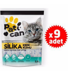 Patican Kokusuz Kalın Taneli Kristal Silika Kedi Kumu 9x3.8 lt