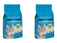 Sanicat City Cat Topaklanan İnce Taneli Aktif Karbonlu Kedi Kumu 2x10 lt