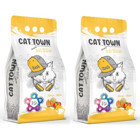 Cat Town Mango ve Kavun Kokulu Topaklanan İnce Taneli Bentonit Kedi Kumu 2x10 lt