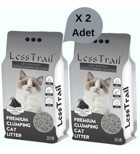 Less Trail Topaklanan İnce Taneli Aktif Karbonlu Bentonit Kedi Kumu 2x10 lt
