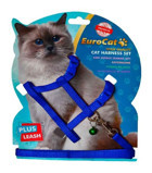 Eurocat Reflectocat Halsband Mavi Gezdirme Göğüs Kedi Tasması