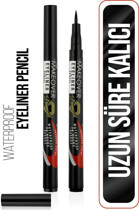 Newwell 24 Hour Suya Dayanıklı Mat Pastel Siyah Kalıcı Keçe Uçlu Kalem Eyeliner
