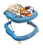 Comfymax Ocean Tavşan 4 Tekerlekli 2 Kademeli Oyuncaklı Müzikli Örümcek Yürüteç Mavi