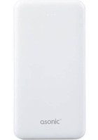 Asonic As-P10 10000 mAh Hızlı Şarj Mini USB Powerbank Beyaz