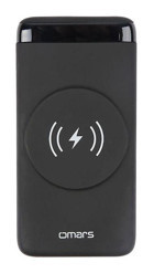 Omars Omws008 10000 mAh Mıknatıslı Type C - USB Kablosuz Powerbank Siyah