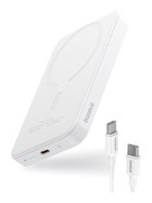 Baseus Magsafe Mini P10022107223-00 5000 mAh Hızlı Şarj Mıknatıslı Type C Powerbank Beyaz