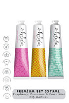Raspberry Premium Set Karışık Organik Diş Macunu 3x75 ml