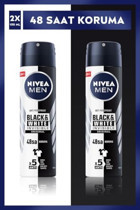 Nivea Invısıble Black&Whıte Power Ter Önleyici Antiperspirant Sprey Erkek Deodorant 2x150 ml