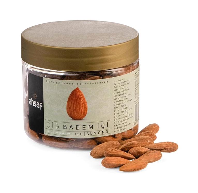Ahsaf Tuzsuz Çiğ Tane Badem İçi 150 gr