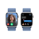 Apple Watch S9  41 mm Örgü Kordon Kare Unisex Akıllı Saat Mavi