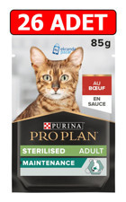 Pro Plan Kısırlaştırılmış Sığır Eti Soslu Yetişkin Yaş Kedi Maması 26x85 gr