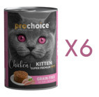 Pro Choice Kitten Tavuk Ezme Yavru Yaş Kedi Maması 6x400 gr