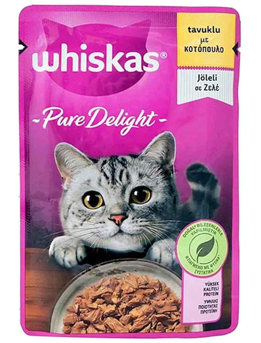 Whiskas Pure Delight Tavuk Jöleli Yetişkin Yaş Kedi Maması 12x85 gr