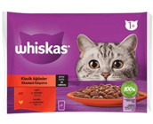 Whiskas Klasik Öğünler Tavuk Sığır Eti Soslu Yetişkin Yaş Kedi Maması 4x85 gr