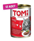 Tomi Super Premium Sığır Eti Soslu Yetişkin Yaş Kedi Maması 24x400 gr