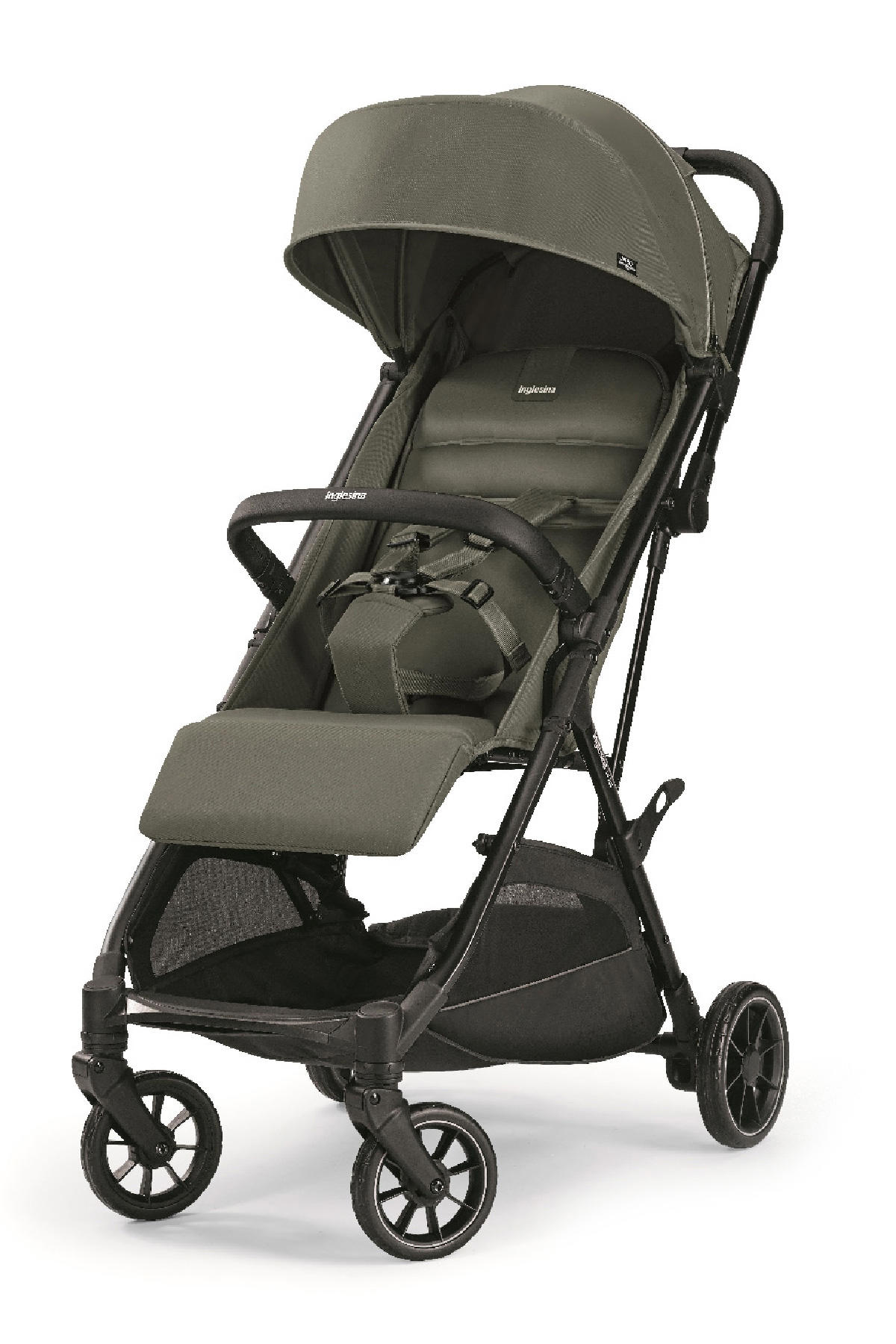 Inglesina Katlanabilir Tek Elle Kapanan 360 Derece Dönen Tam Yatar Kabin Tipi Bebek Arabası Siyah