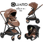 Jusso Quard Aura Trio Katlanabilir 360 Derece Dönen Travel Sistem Bebek Arabası Kahverengi