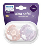 Philips Avent Ultra Soft 0-6 Ay Ortodontik Yenidoğan Damaklı Silikon Emzik Çok Renkli