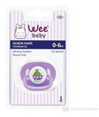 Wee Baby 18 Ay+ Kiraz Uçlu Damaklı Silikon Emzik Mor