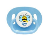 Wee Baby 0-6 Ay Yenidoğan Kiraz Uçlu Damaklı Silikon Emzik Mavi