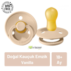 Bibs Colour 18 Ay+ Delikli Ortodontik Kiraz Uçlu Damaklı Kauçuk Emzik Krem