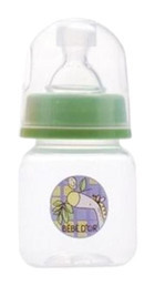 Bebedor Silikon Yenidoğan 0-12 Ay Desenli Yeşil Damaklı Biberon 60 ml