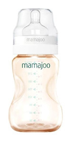 Mamajoo Gold Silikon Gaz Yapmayan Antikolik Yenidoğan Yavaş Akışlı 0-12 Ay Şeffaf Biberon 250 ml