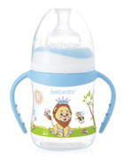 Bebedor Geniş Ağızlı Silikon Kulplu 3+ Ay Desenli Damaklı Biberon 150 ml