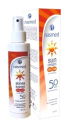 Nasmed 50 Faktör Tüm Ciltler İçin Leke Karşıtı Nemlendirici Yağsız Suya Dayanıklı Yüz ve Vücut Güneş Kremi 125 ml