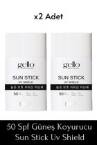 Gello Stick 50 Faktör Tüm Ciltler İçin Nemlendirici Suya Dayanıklı Yüz Güneş Kremi 2x50 ml
