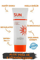 Foodaholic 50 Faktör Tüm Ciltler İçin Leke Karşıtı Nemlendirici Suya Dayanıklı Yüz Güneş Kremi 50 ml