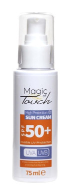 Magicoftouch 50 Faktör Tüm Ciltler İçin Leke Karşıtı Nemlendirici Yağsız Suya Dayanıklı Yüz ve Vücut Güneş Kremi 50 ml