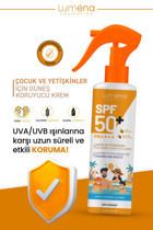Luména Cosmetics 50 Faktör Tüm Ciltler İçin Nemlendirici Suya Dayanıklı Yüz ve Vücut Güneş Kremi 200 ml