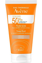 Avène Fluide Renkli 50 Faktör Normal Ciltler İçin Nemlendirici Kapatıcılı Suya Dayanıklı Yüz Güneş Kremi 50 ml