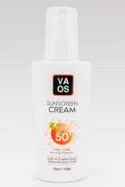 Vaos 50 Faktör Tüm Ciltler İçin Leke Karşıtı Nemlendirici Suya Dayanıklı Yüz Güneş Kremi 50 ml