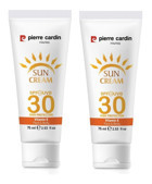 Pierre Cardin 30 Faktör Tüm Ciltler İçin Nemlendirici Suya Dayanıklı Yüz Güneş Kremi 2x75 ml