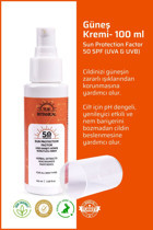 Ti̇je Botani̇cal 50 Faktör Tüm Ciltler İçin Nemlendirici Suya Dayanıklı Yüz Güneş Kremi 100 ml