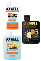 Axwell 50 Faktör Tüm Ciltler İçin Leke Karşıtı Nemlendirici Suya Dayanıklı Yüz Güneş Kremi 3x100 ml