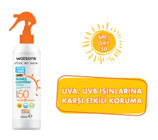 Watsons 50 Faktör Tüm Ciltler İçin Nemlendirici Suya Dayanıklı Yüz ve Vücut Güneş Losyonu 200 ml