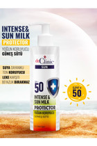 Dr. Clinic Sun 50 Faktör Tüm Ciltler İçin Leke Karşıtı Nemlendirici Yağsız Suya Dayanıklı Yüz ve Vücut Güneş Kremi 150 ml